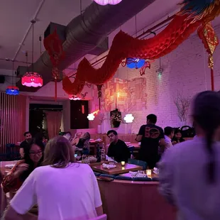 interior, sushi and sashimi