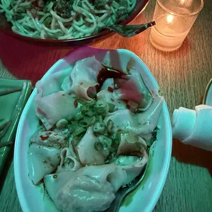 Vegetable Wonton in Chili Oil