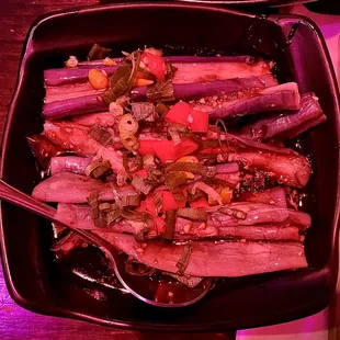 Steamed Eggplant with Pepper Sauce