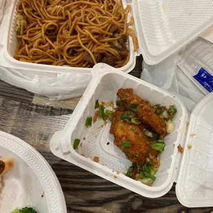 34. Lo Mein &amp; Chow Mein 19. Salt and Pepper Chicken Wings (no spice