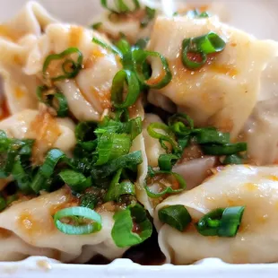 Dumplings in hot chili oil
