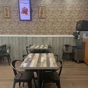 a table and chairs