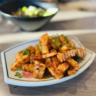 a plate of food on a table