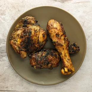 Side of jerk chicken.