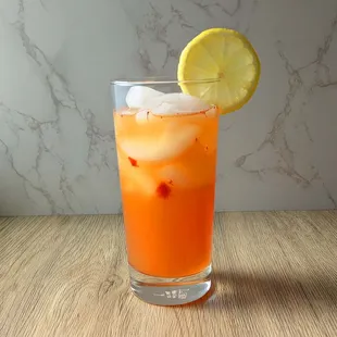 A delectable blend of mango juice, pineapple juice, passion fruit juice, guava and sugar.