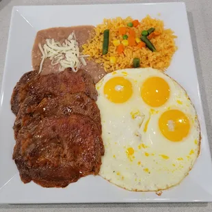 Steak and egg dinner