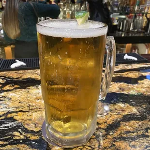 Over sized beer. Good Mexican food. Family owned. Working my way through the menu