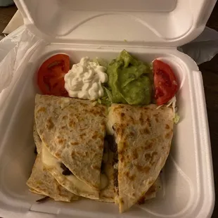 the inside of a styrofoam container