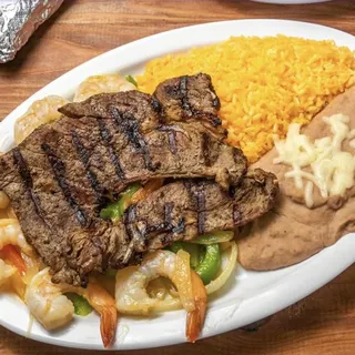 Fajita de Camaron con Asada