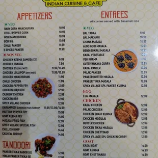 Menu (front)
