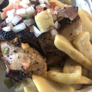 1/2 chicken with fries