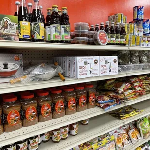 A large selection of groceries