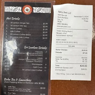 Pricing is different for Falooda.