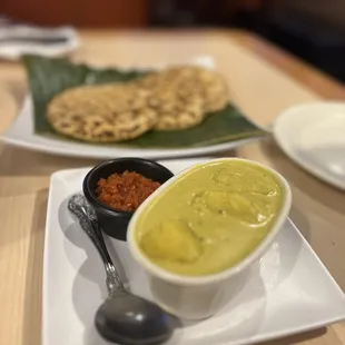 Potato curry and roti