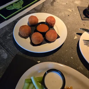 Macaroni and cheese balls... I did not try these, but my friend said they were good.