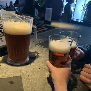 Pitcher of beer