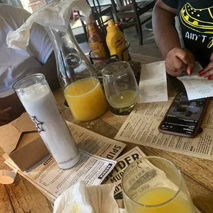 great mimosas and friendly service and awesome food