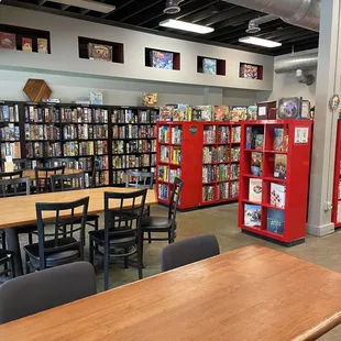 A partial view of the games collection - this might show a third of what they have.