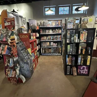 the inside of a book store