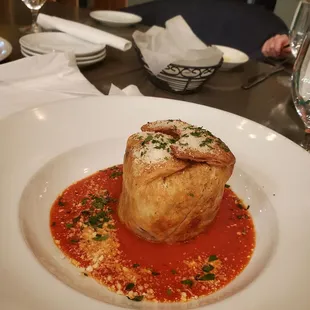 a plate of food on a table