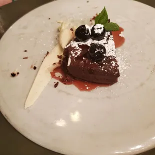 a dessert on a plate