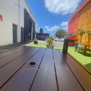 Outside waiting area