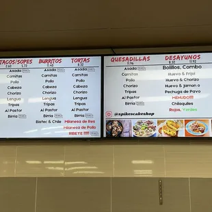 New Digital Menu