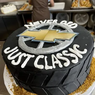 a chevrolet just classic cake