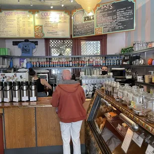 a woman at the counter