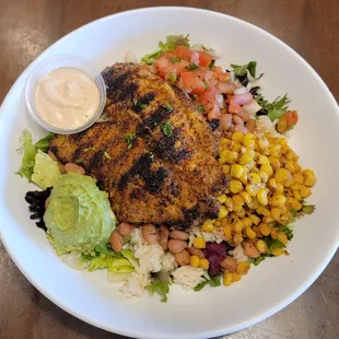 Baja Bowl with Blackened Snapper or Tilapia