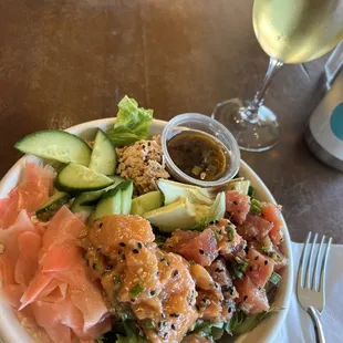Yummy Ahi/Salmon Poke bowl