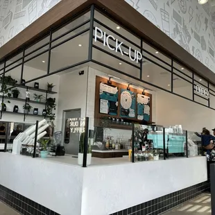 the interior of a coffee shop