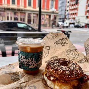 San Dieggo Bagel and Blondie Mocha