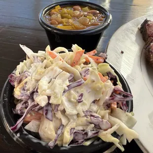 Coleslaw and Beans