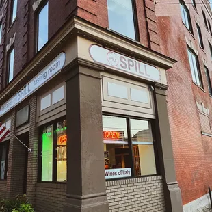 the outside of the building