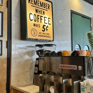 a sign that reads remember when coffee was $ 5