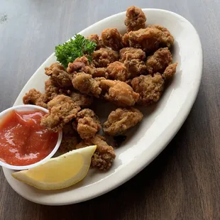 Fried oysters.