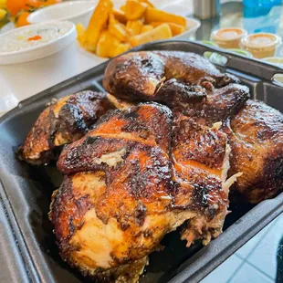 Whole Chicken Regular Two Sides (White Rice + Yuca Fries)