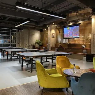 Nice space for playing and watching.