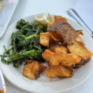 Potatoes and greens