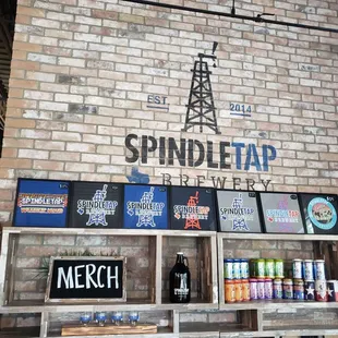 a brick wall with a sign that says spindletap