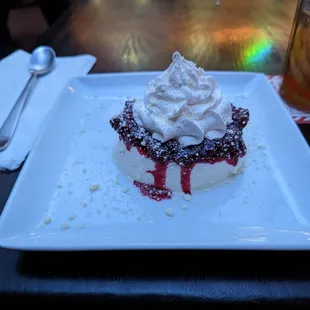 Raspberry white chocolate Panna Cotta