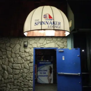 the entrance to spinnaker lounge