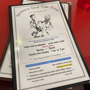 the menu