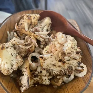 Cauliflower with onion and mushrooms - I could eat this everyday.