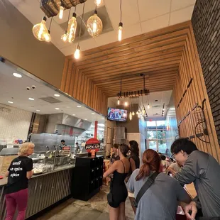Inside the restaurant