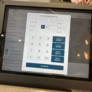 Tip screen