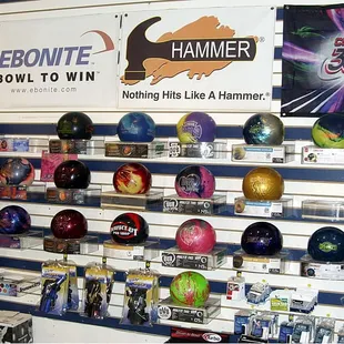 a variety of bowling balls