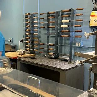 a woman working in a bakery