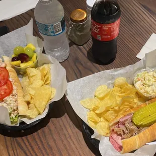 Shrimp salad and Cuban spins